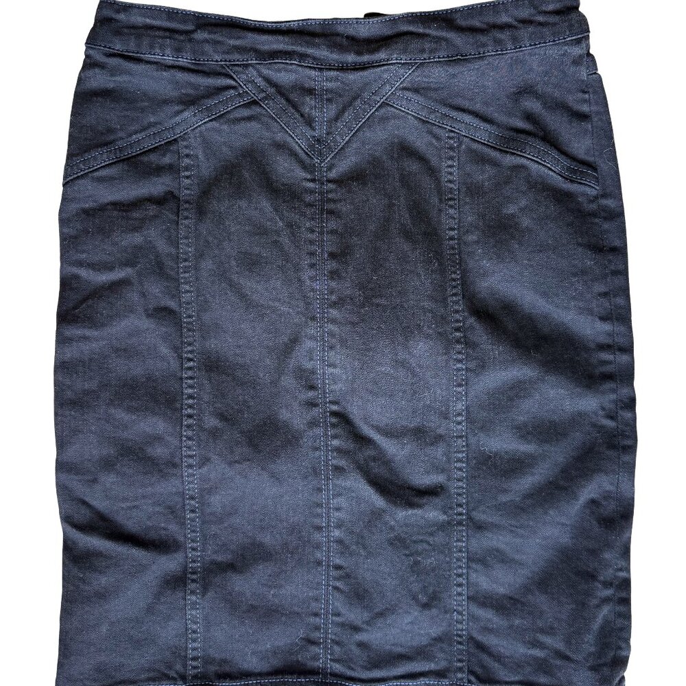 Y2K Vintage  Marc by Marc Jacobs Black Denim Jean Mini Pencil Skirt Sz 2